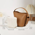 Two-Piece Women's Handbag with a Clutch, Large Capacity Shopping Bucket Bag Tote Bag, Very Suitable for Daily Use
