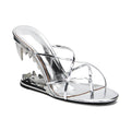 Fashion Super High Strange Heel Mules For Women Narrow Band Summer Slippers Sexy Night Club Party Shoes