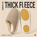 Winter Thicken Warm Slippers Men Women Corduroy Plush House Shoes Non-slip Soft Sole Indoor Cotton Furry Couple Footwear Casual