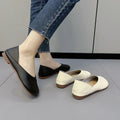 Women's Slip on Leather Loafers Spring Autumn Ballet Shoes Ladies Casual Round Toe Cute Flats Nurse Shoes Sneakers Plus Size 43