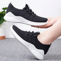 Women's Leisure Sports Shoes in Solid Colors with Knit Upper and Soft Soles for Running Tennis and Workouts Ideal for Travel