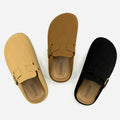 Fashion Women's Suede Mules Slippers New Lady Sandals Outdoor Beach Slides Home Shoes Four Season Soft Sole Non-slip Breathable