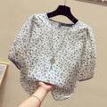 ZANZEA Women Basic Blouse Summer Sweety Lantern Short Sleeve Tunics 2024 Bohemian Floral Printed Shirt Casual Loose Simple Tops