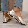 Plus Size French Style Gentleman's Shoes One Step Shallow Square Toe Shoes Versatile Comfortable for Commuting Adults in Summer
