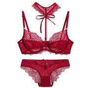 Sexy Red White Purple Pink Black Beige Lingerie 34/75 36/80 38/85 40/90 42/95 44/100 BCDE Cup Bra Sets Push Up Underwear