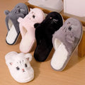Womens Fuzzy Cat Slippers Winter Warm Cozy Indoor House Shoes With Soft Non Slip EVA Sole Cute Animal Design For Home Use