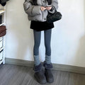 Black Side Slit Skirt Women's Winter Warm Mini Skirt Irregular High-Waist A-Line Bodycon Slim Sexy Shorts Skirts