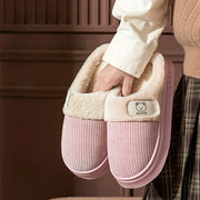 Women's Slippers Autumn and Winter New Couple Thick Soled Indoor and Outdoor Wear Plush Warm and Cute Comfortable CottonSlippers