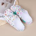 Women Cartoon Printing Mule Clogs Adjustable Buckle Nurse Shoes Non-Slip Closed Toe Comfort Indoor Slippers for Beach & Garden