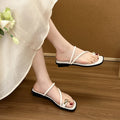 Fashionable Best Selling New Comfortable and Lightweight Women's Shoes Size 41 Summer Elegant Round Toe Casual Flat Slippers