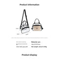 Clear Makeup Bag Transparent PVC Small Crossbody Bag Detachable Shoulder Strap Zipper Organizer for Stadium Concert Travel Women