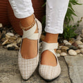 Women's Shoes Pointed Toe Ballet Flats Shoes Spring/autumn Strap Ankle Elastic Belt Cute Ballerina Ladies Elegant Flats Shoes