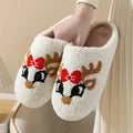 Christmas Slippers Cotton Plush Winter Warm House Shoes Unisex Indoor Footwear for Women Men Holiday Gift Home Bedroom