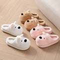 Animal Dog Fluffy Slippers For Women House Winter Cartoon Mules Platform Shoes Girls New Indoor Fuzzy Fur Slides Unisex Non-Slip