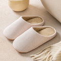 Unisex Home Slippers Soft Fur Slippers Warm Indoor Flat Slides Nonslip Couples Shoes Bedroom Light Slience Flats Autumn&Spring