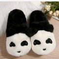 New Autumn and Winter Cartoon Cute Cotton Slippers for Women, Comfortable Non-Slip Flat Closed-Toe Slippers