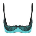 Sexy Lace Bra Women's Lingerie Underwire Half Cup Push Up Brassiere Hot Bra Underwear Bare Exposed Breast Underwire Brassiere