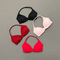 NCOYOE Women Halter Sports Bra V-Neck Padded Yoga Bra Removable Cups Butter Soft Seamless Workout Gym Fitness Activewear Top