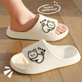 New Summer Women Slippers Bath Thick Platform Non-Slip Home Cat Cartoon Flip Flops Beach Sandals Ladies Slides Indoor Outdoor