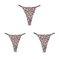 GICZI 3Pcs/Set Hot Women's Thongs Panties Plain Seamless Ice Silk Lingerie G-String for Woman M-2XL Large Size Female Underwear