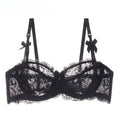 MOYISU Summer Panty Bra Set Sheer French Lace Minimiser Bra Briefs Ultra Thin Women's Underwear Big Bust  Sensual Lingerie Set