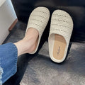 Breathable Baotou Half Slippers Lightweight Hollow Flat Bottom Slippers All-Match Anti-Slip Hand-Woven Slippers Summer Wear