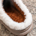 Women's Slippers House Women's Winter Slippers - Plush Fleece-Lined House Shoes, Warm Indoor/Outdoor Cotton Slippers with Non-Slip Sole