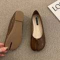 Women Flats Tabi Ninja Shoes Woman Ladies Microfiber Leather Comfy  Flats Split Toe Slippers Soft Bottom Loafers Solid Brief La