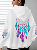 Women Sweatshirt Vintage Flower Print Harajuku Y2k Streetwear Casual Hoodies Sweatshirts Tops Hoodie Autumn Winter Unisex