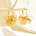 Exquisite Butterfly Flower Pendant Earrings Golden Vintage Earring Fashion Wedding Party Jewelry Accessories
