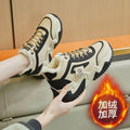 Chunky Sneakers Winter Women's Snow Boots Fashionable Comfortable Plush Cotton Shoes High-top Fleece-lined Warm Womens Sneakers