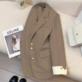 Spring New Fashion Women’s Casual Elegant Trendy Solid Color Single-breasted Long Sleeve Suit Blazers Female Clothes Coats Tops