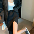 Elegant Elegant Sexy Slit Skirt Women's Slim Fit Slimming Hot Girl Knitted Dress Pure High Waist Temperament Skirt