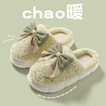 2025 Women's Cotton Slippers Indoor Home Anti-Slip Thick Bottom Fluffy Slip-On Slippers Comfortable Home Shoes for Autumn Winter