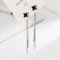 Oil Dripping Four-leaf Clover Earrings A Two Wearing Leaf Trend Romantic and Versatile Earrings for Women's Party Gift Wholesale