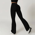 Women Yoga Pants Flared Pants Women Yoga Bell-bottoms Tight Lifting Dance High Waist Tights Sport Pants Gym Running Breathable Fitness Leggings