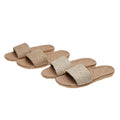 New Linen Slippers for Women at Home, Indoor Anti Slip Couple Summer Floor Slippers Men Shoes