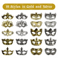 Party Vintage Venetian Mask 20-120Pcs Masquerade Masks Bulk Venetian Carnival Masks Vintage Antique Party Masks for Women Men Mardi Gras Prom Halloween