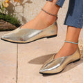 Women Flats New Leather Luxury Loafers Shoes Pointed Toe Elegant Mary Janes Shoes for Women Comfortable Outdoor Sneakers Women