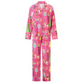 HEZIOWYUN Satin Silk Christmas Pajamas Set for Women Cute Santa Claus Pjs Button Up Shirt + Long Pants 2 Piece Xmas Jammies
