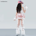 Hip Hop Girls Crop Top ‌princess Layered Skirt‌ Kids K-pop Streetwear Street Dance Costume Children Jazz Girl Group Clothes Sets