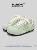 HUANQIU 2026 new women's training shoes, lightweight and comfortable lace-up soft-soled casual sneakers