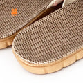 Women's Straw Slipper Indoor Anti-slip Home Shoes Flat Sandals Casual Slippers Women's Cross Strap Linen Slippers Vintage Floral