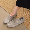 In Summer, Wear Round Toe, Straight Buckles, Casual and Comfortable, Women's Flats, Cut-out Mary Jane Single Shoes,fishnet Shoes