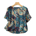 ZANZEA Summer Bohemian Tops Tunic Vintage Women Short Sleeve Blouse Casual Floral Printed Work Shirt Retro Party Blusas Oversize