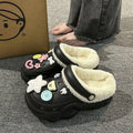 2026 Winter Women Platform Slippers Warm Fur Cute Girls Decoration Slippers Fluffy Comfortable Slip On Casual Soft Plush Shoes