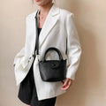 Women's Shoulder Messenger Bag  PU Leather Plain Pleated Bag Bucket Bag Tote Bags Casual Plain Handbag Crossbody Bag