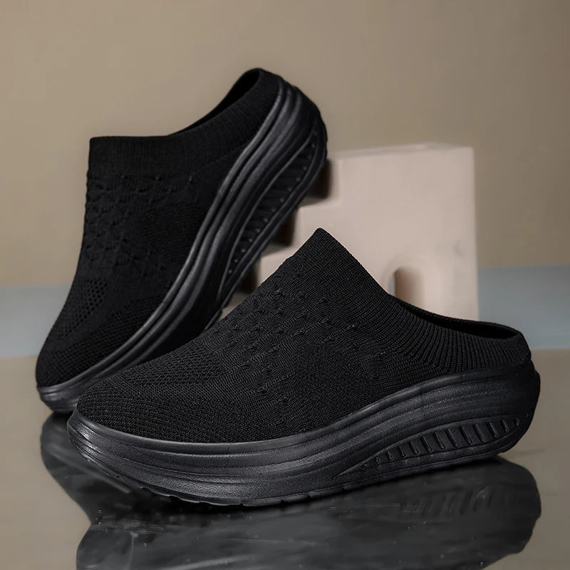 Summer Breathable Women's Shoes Lightweight Mesh Women's Shoes Fashion Outdoor Soft-Soled Slippers Casual Women's Socks Shoes 43
