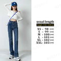 OUSSYU Y2K Straight Jeans Women's 2023 Autumn New Loose High Waist Wide Leg Denim Pants Fashion Trend Casual Comfort Trousers