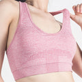 Seamless Sports Bra Women Fitness Cropped Top Padded Push Up Yoga Bra Gym Brassiere Femme Workout Racerback Active Wear